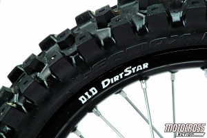 Real deal: Unlike the 2014 KTM’s that come with willy-nilly Excel rims, Husqvarna spec’ed D.I.D. Dirt Stars.