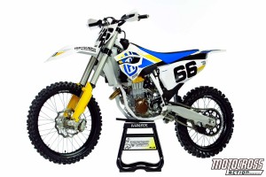 White knight: Although the basic platform is 100 percent KTM, the look of the white plastic makes the FC450 stand out.