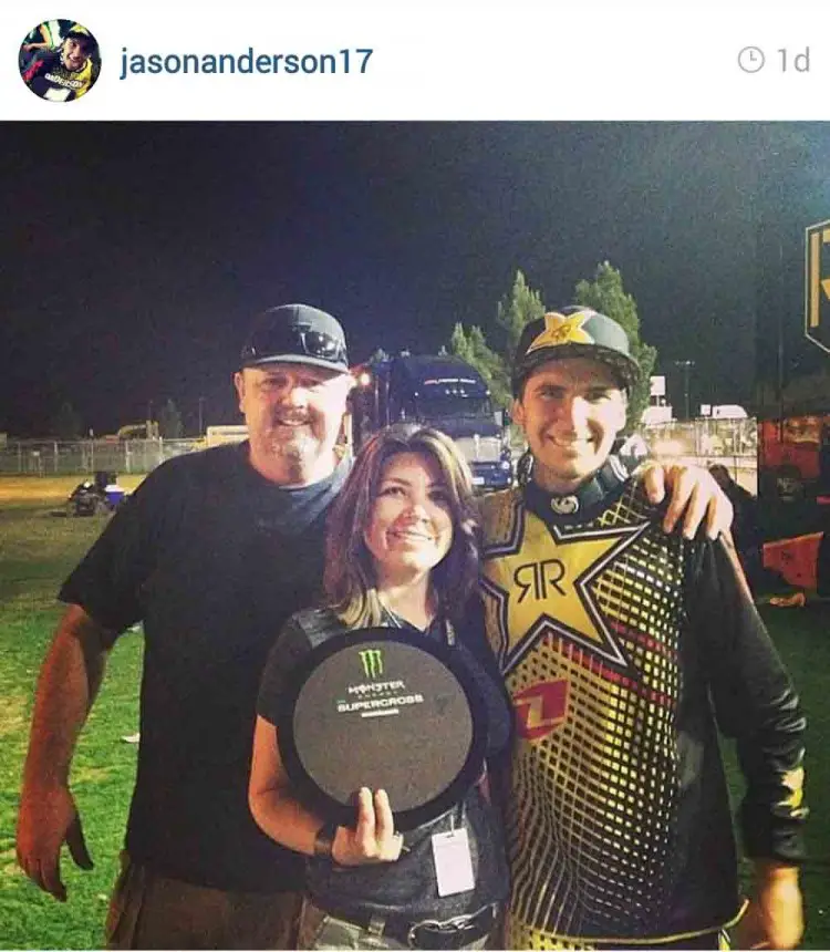 Jason Anderson could not have pulled of the championship without supportive parents.