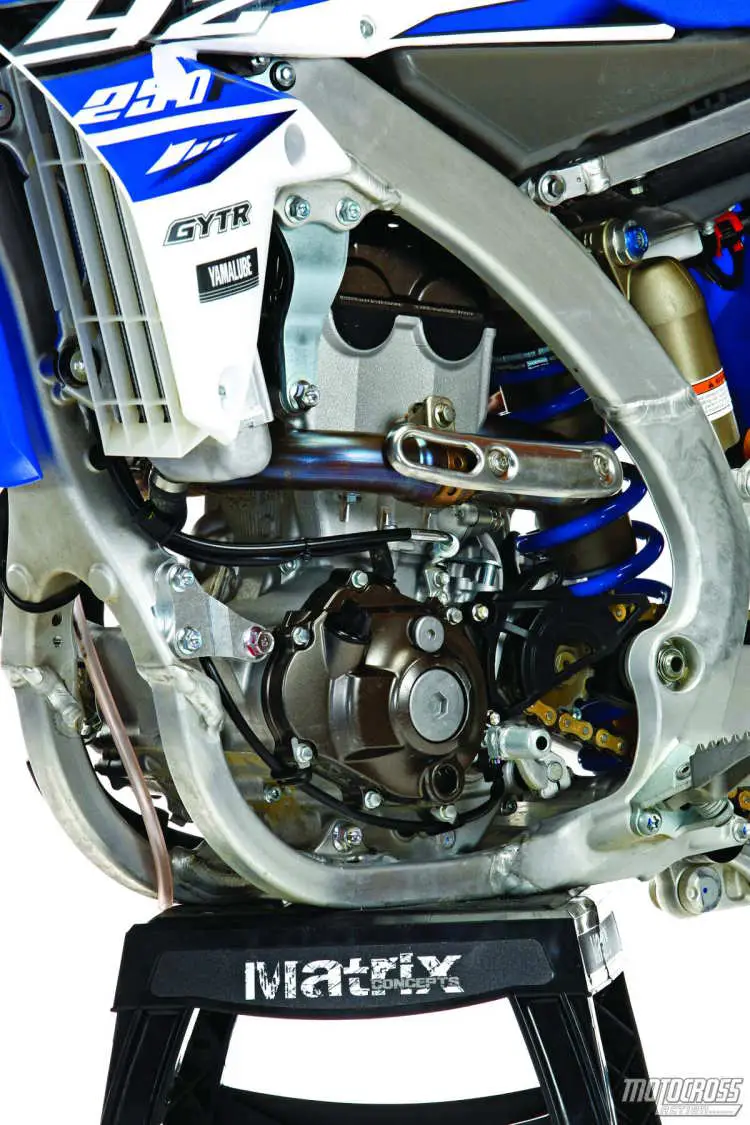 Power up: Every MXA test rider raved about the usability and raw power emitted by the YZ250F engine. This thing rips.
