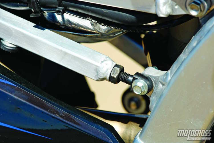 The JGR subframe adjuster is very unique. You turn the threads in the subframe pivot to lower the subframe height. It’s possible to lower the subframe by up to 10mm, which is exactly what the short-statured Alex Martin prefers. The JGR adjustable subframe is available to the public.