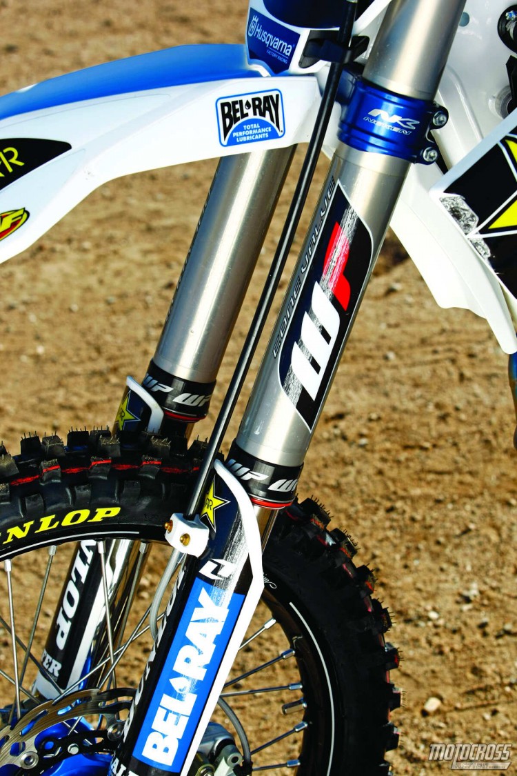 The factory 52mm WP forks were soft and supple.