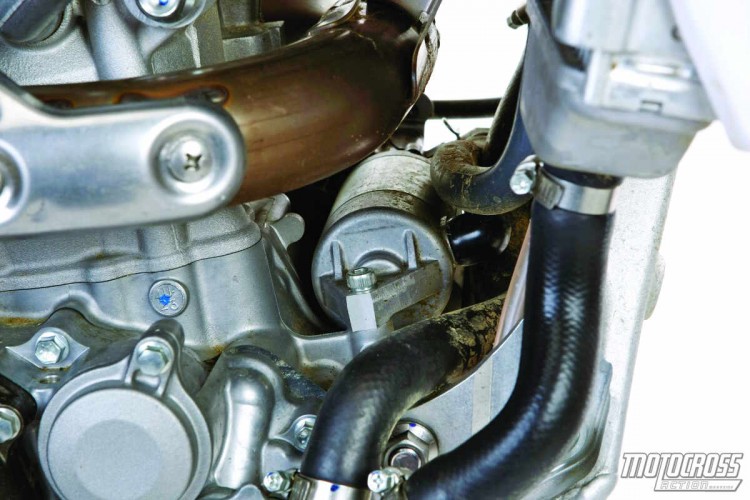 Thomas Alva Edison: Yamaha hat den elektrischen Anlasser YZ250FX vorne am Motor montiert.