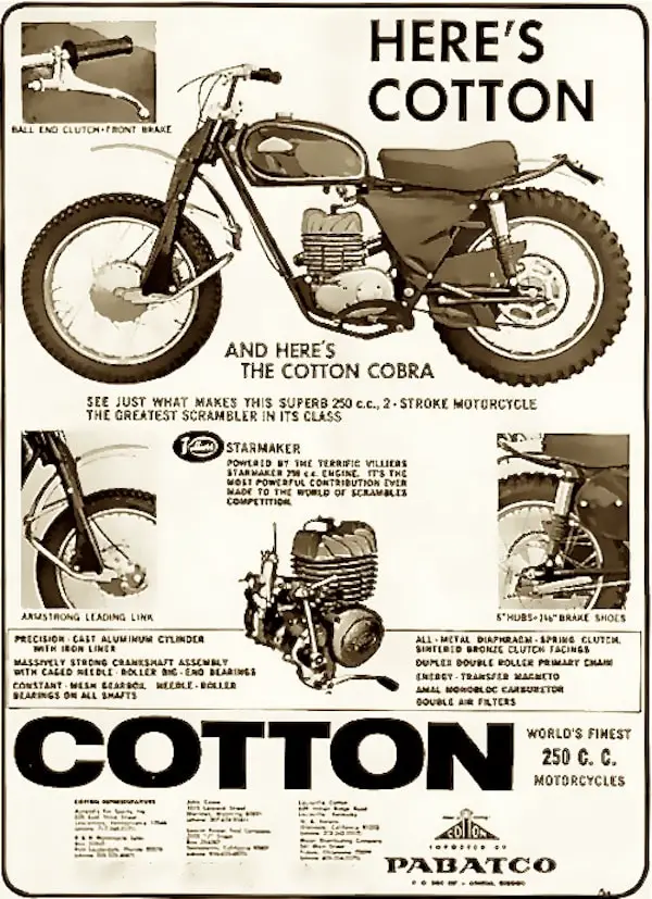 1963 Cotton Cougar Motorcycle Print-Ad & Simplex Minibike & Suzuki