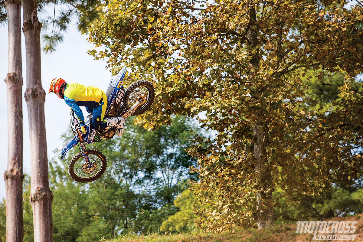 Riding the rough Maggiora MXDN track felt like riding in the clouds with Romain’s setup.