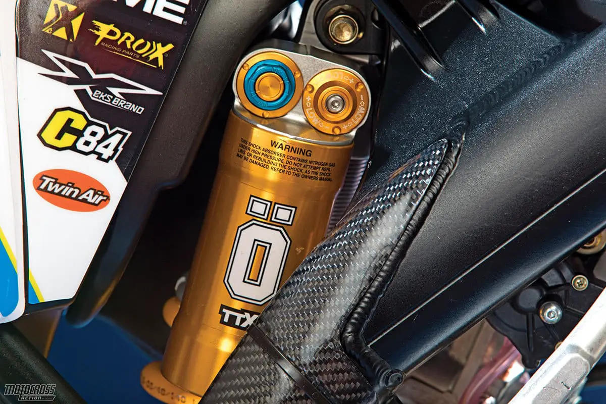 TM distributor Ralf Schmidt offers the Ohlins TTX shock as an option when you buy a new TM. It just costs a bit more. 