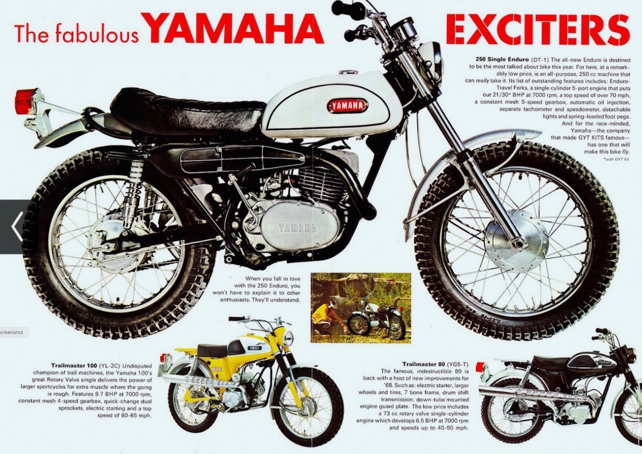 クラシックモトクロスアイアン：1968 YAMAHA 250DT1-モトクロス