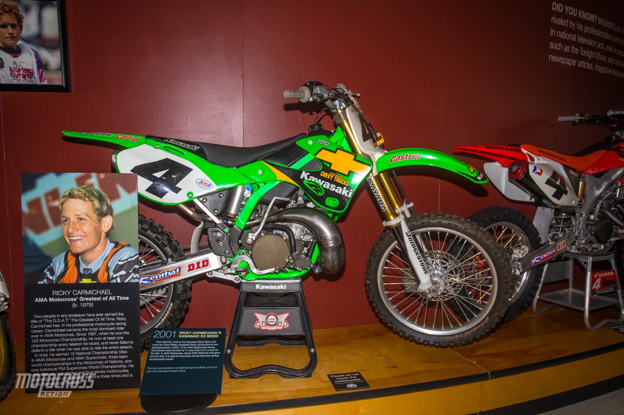 RICKY CARMICHAEL'S 2001 KAWASAKI KX250 AMA Μοτοσικλέτα Hall of Fame