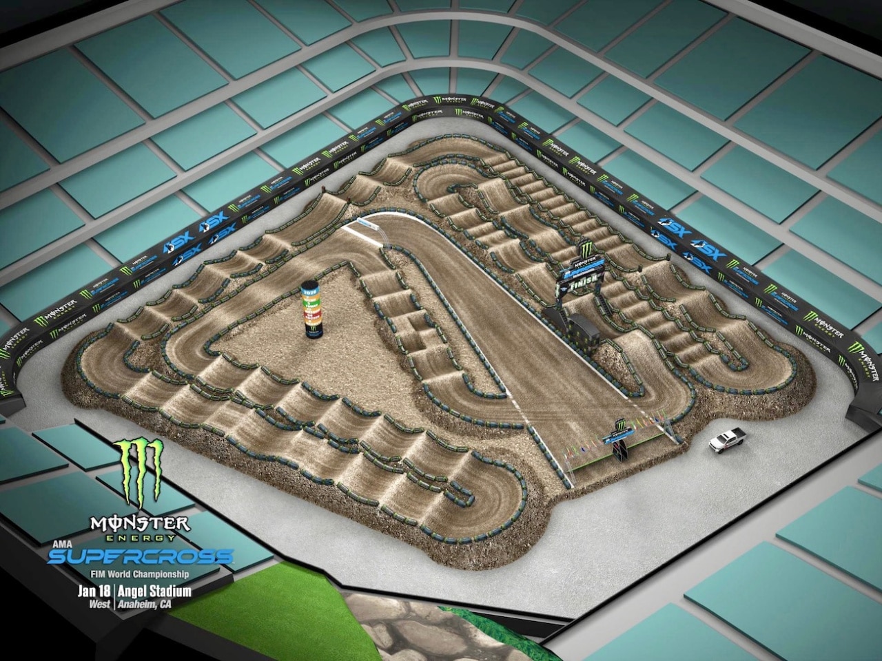 Anaheim supercross 2 track map