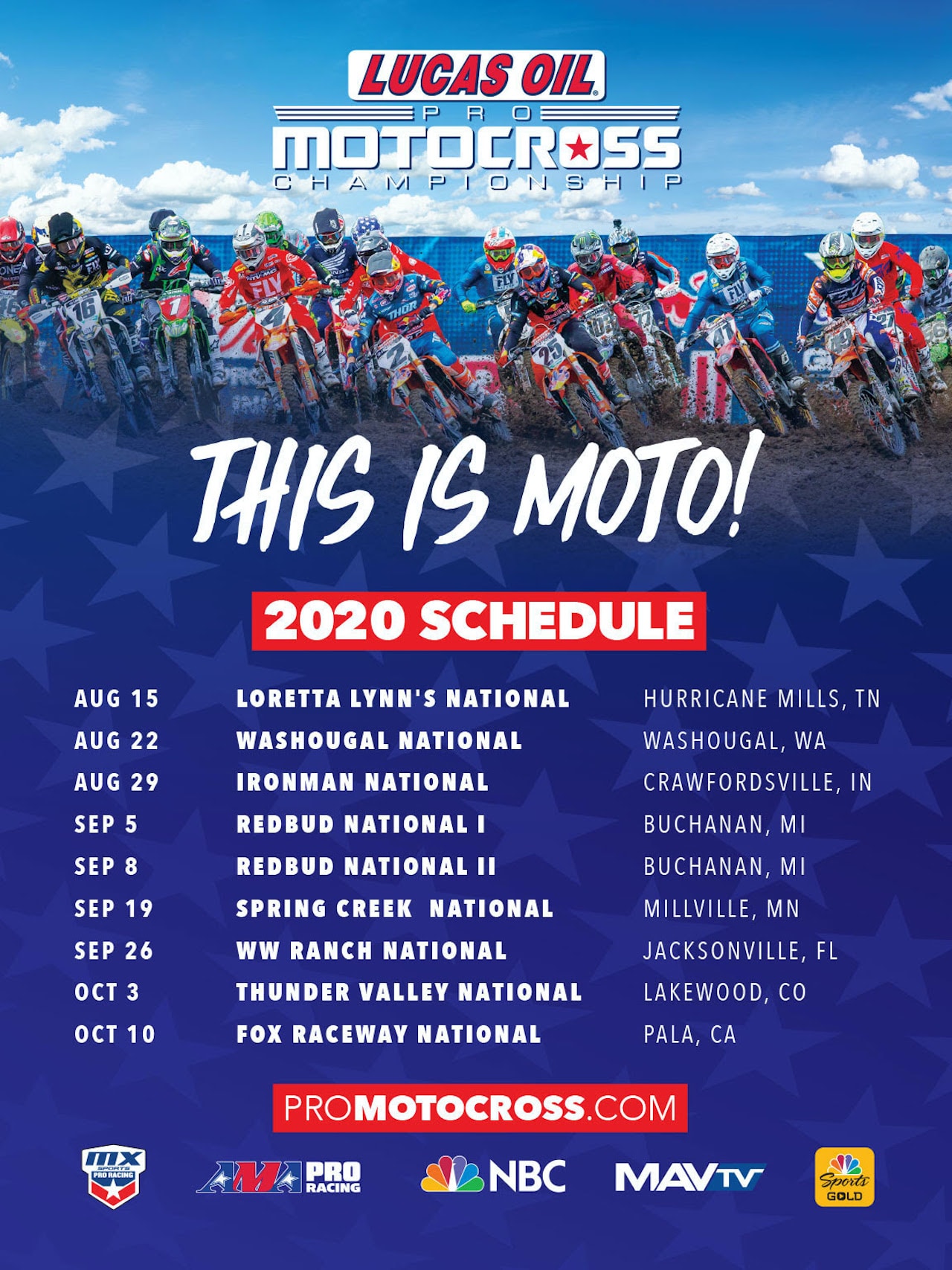 2020 Schedule Announced