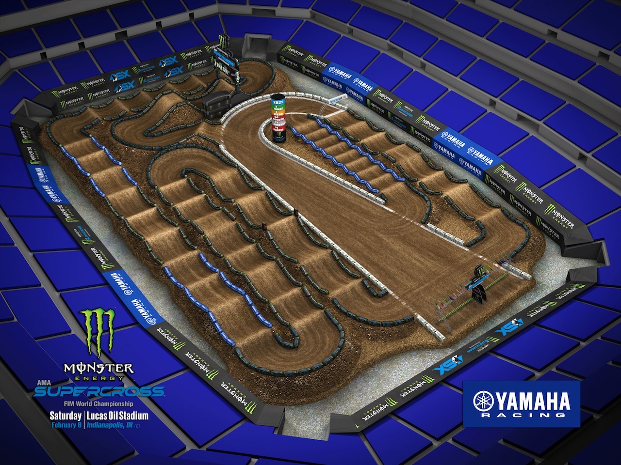 2021 Indianapolis Supercross 3 Track Map