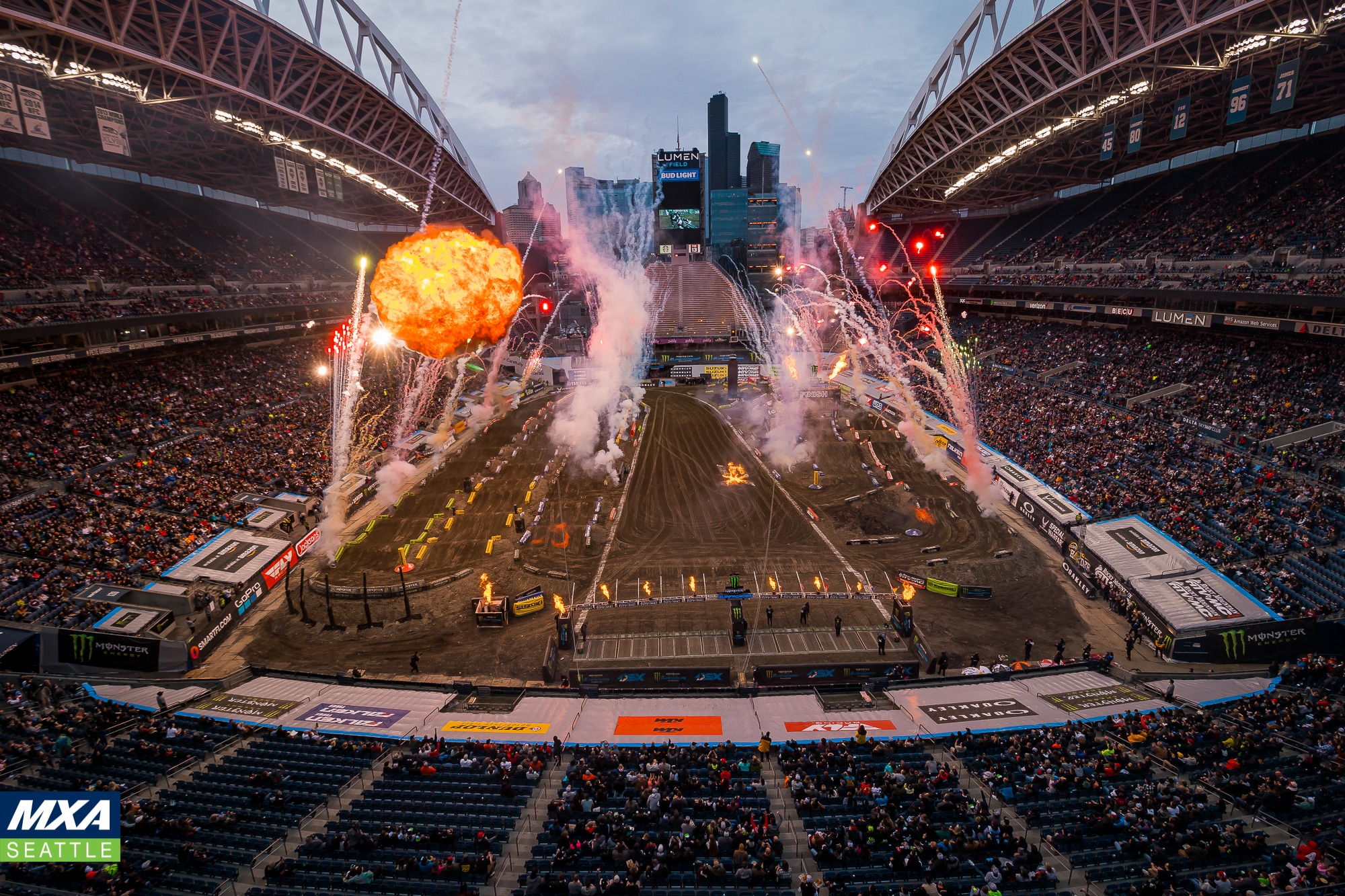 церемония открытия дорожки стадиона 2022 Seattle Supercross-0471