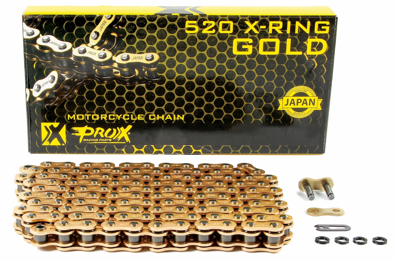 EQUIPO MXA PROBADO: CADENA PIÑONES DE ORO PROX 520 X-RING - Revista Motocross