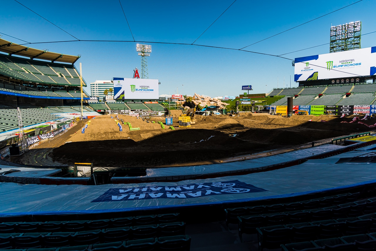track overview 2023 Anaheim 1 Supercross track
