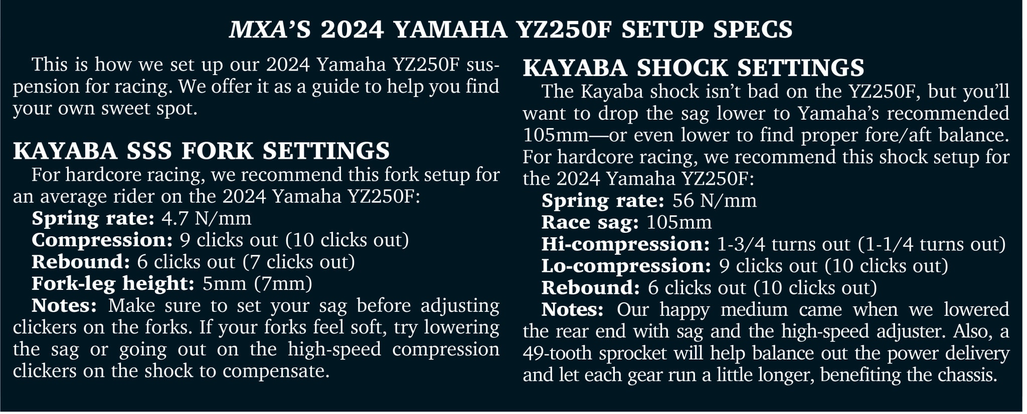 MXA RACE TEST: THE REAL TEST OF THE 2022 YAMAHA YZ250F - Motocross Action  Magazine