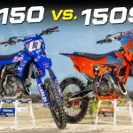 Yamaha YZ150 vs KTM 150SX two-stroke