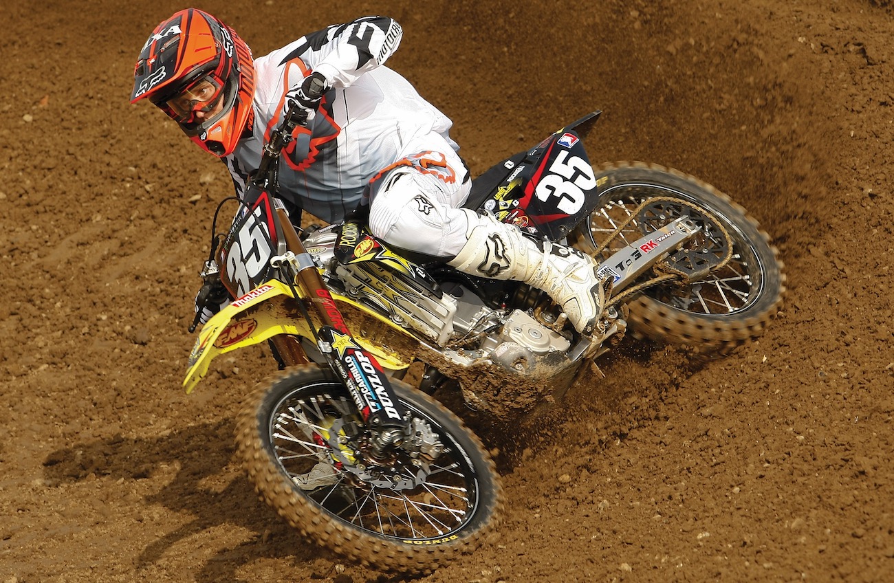The stock 2013 RM-Z250 didn’t have launch control, but the team managed to get it on Ryan’s race bike.