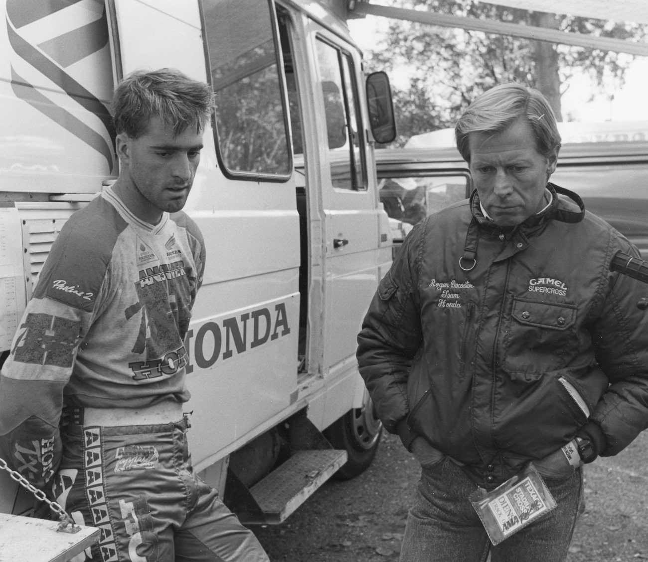 Jeff met de toenmalige Honda-teammanager Roger DeCoster.