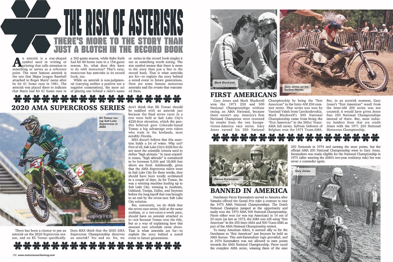 IL RISCHIO DEGLI ASTERISCHI: C'È DI PIÙ NELLA STORIA DI SOLO UNA MACCHIA  NEL LIBRO DEI RECORD - Rivista di azione di motocross