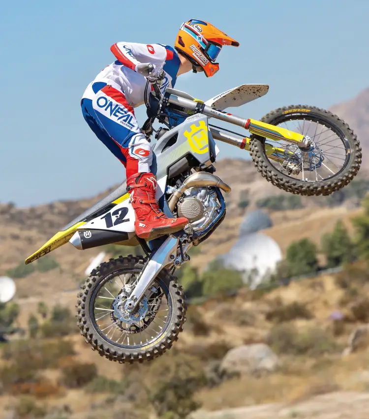 MXA RACE TEST THE REAL TEST OF THE 2024 HUSQVARNA FC450 Motocross   2024 HUSQVARNA FC450 ACTION 1 E 750x852 